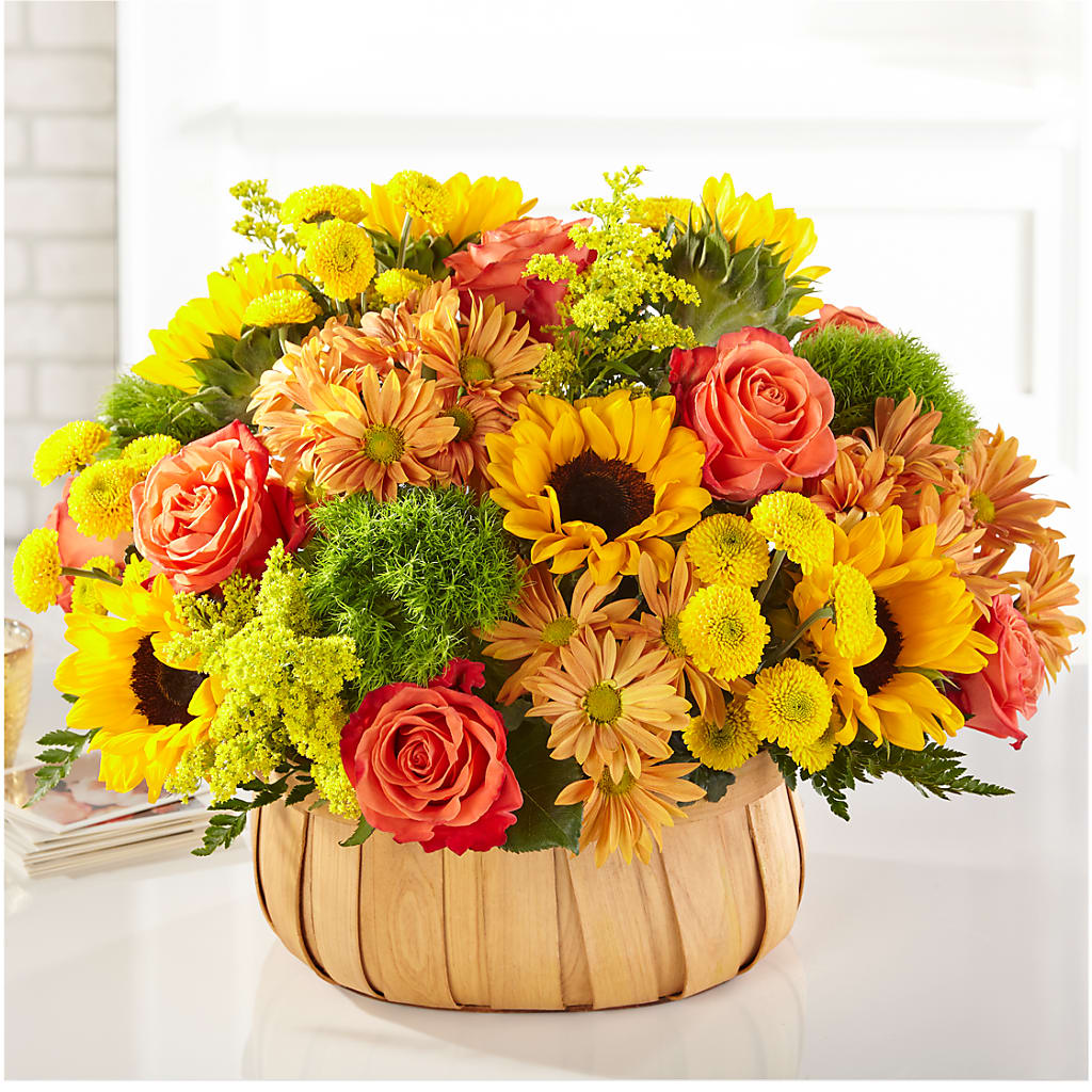 Harvest Sunflower Basket – The Total Event Li Inc, Bethpage NY