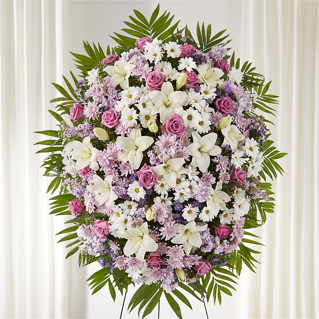 Surrounded by Love Standing Spray – The Total Event Li Inc, Bethpage NY