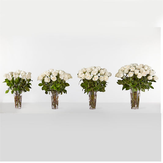 Long Stem White Rose Bouquet –  The Total Event Li Inc, Bethpage NY