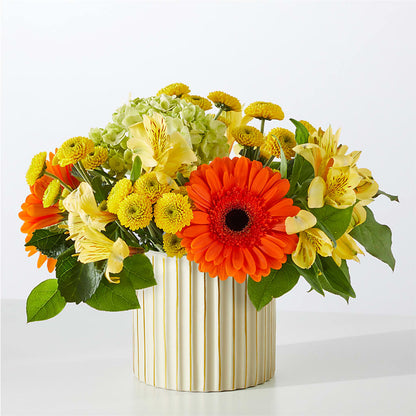 Autumn Sunshine Bouquet with Ivory Vase –  The Total Event Li Inc, Bethpage NY
