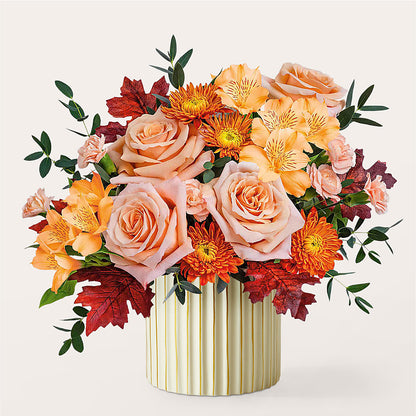 Spiced Latte Bouquet with Ivory Vase –  The Total Event Li Inc, Bethpage NY