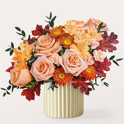 Spiced Latte Bouquet with Ivory Vase –  The Total Event Li Inc, Bethpage NY