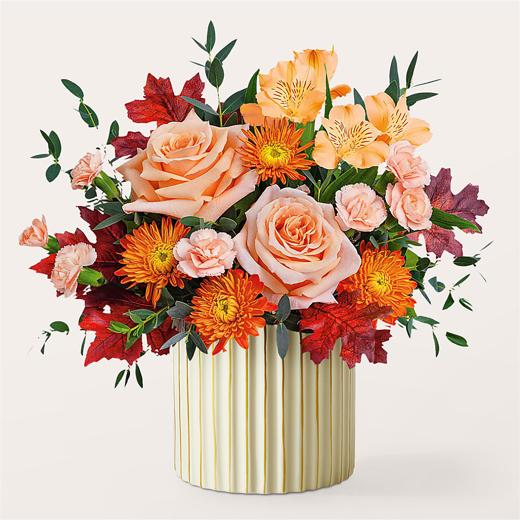 Spiced Latte Bouquet with Ivory Vase –  The Total Event Li Inc, Bethpage NY