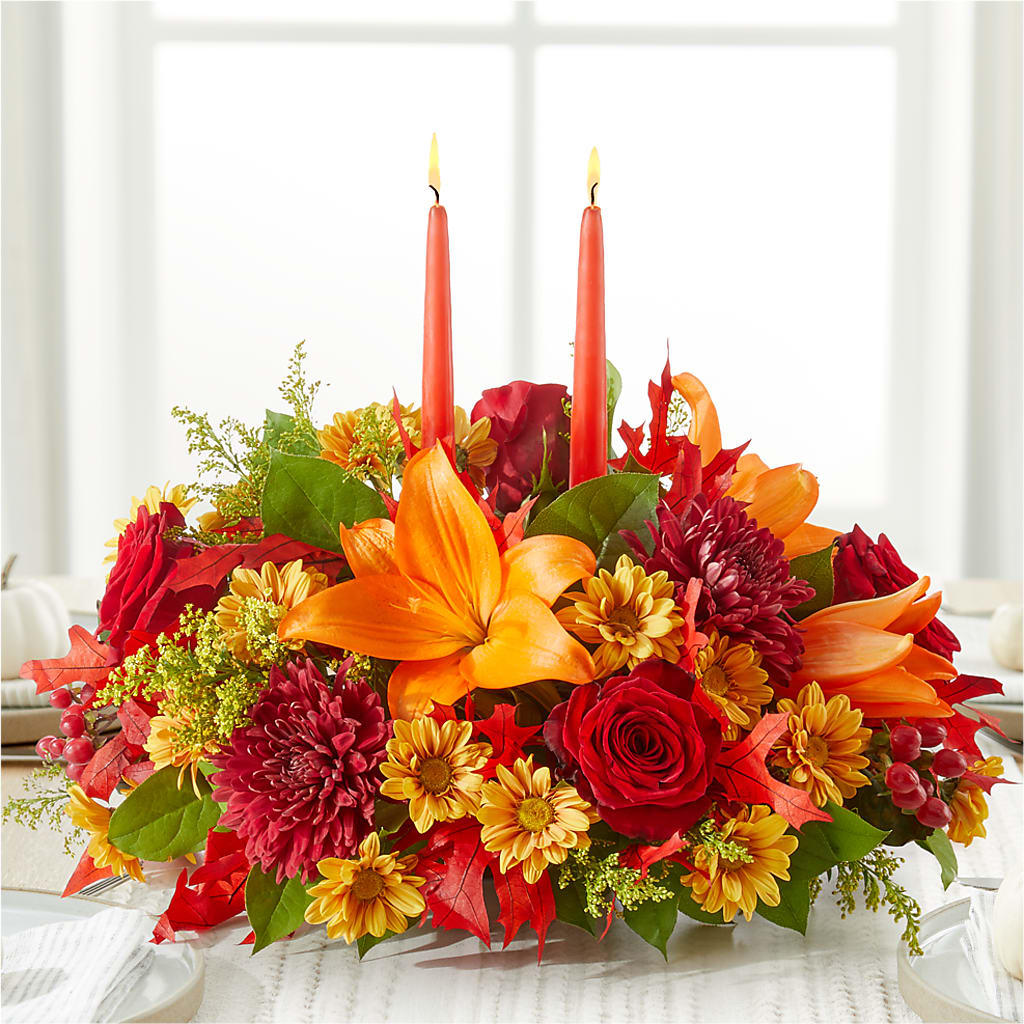 Autumn's Embrace Centerpiece –  The Total Event Li Inc, Bethpage NY