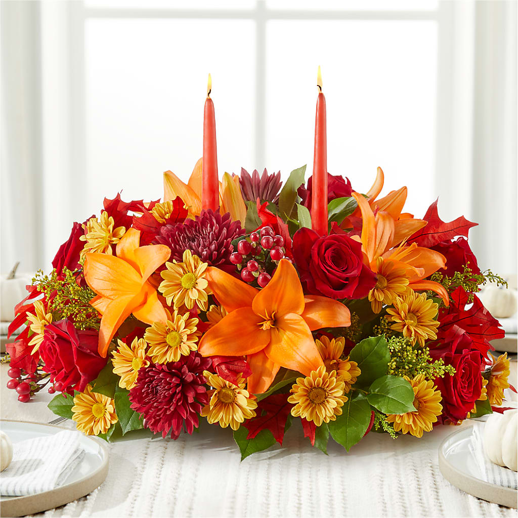 Autumn's Embrace Centerpiece –  The Total Event Li Inc, Bethpage NY