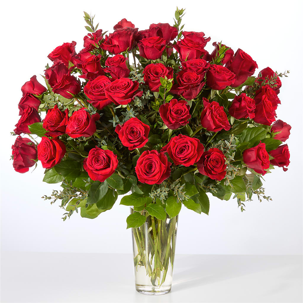 Forever Yours Fifty Stem Red Rose Bouquet –  The Total Event Li Inc, Bethpage NY